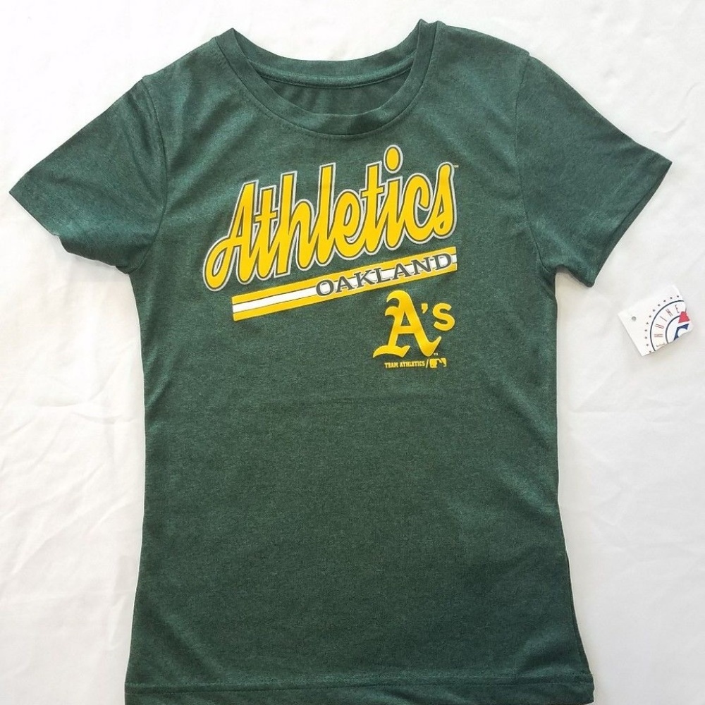 Oakland Athletics Youth Girls Baseball Blouse S